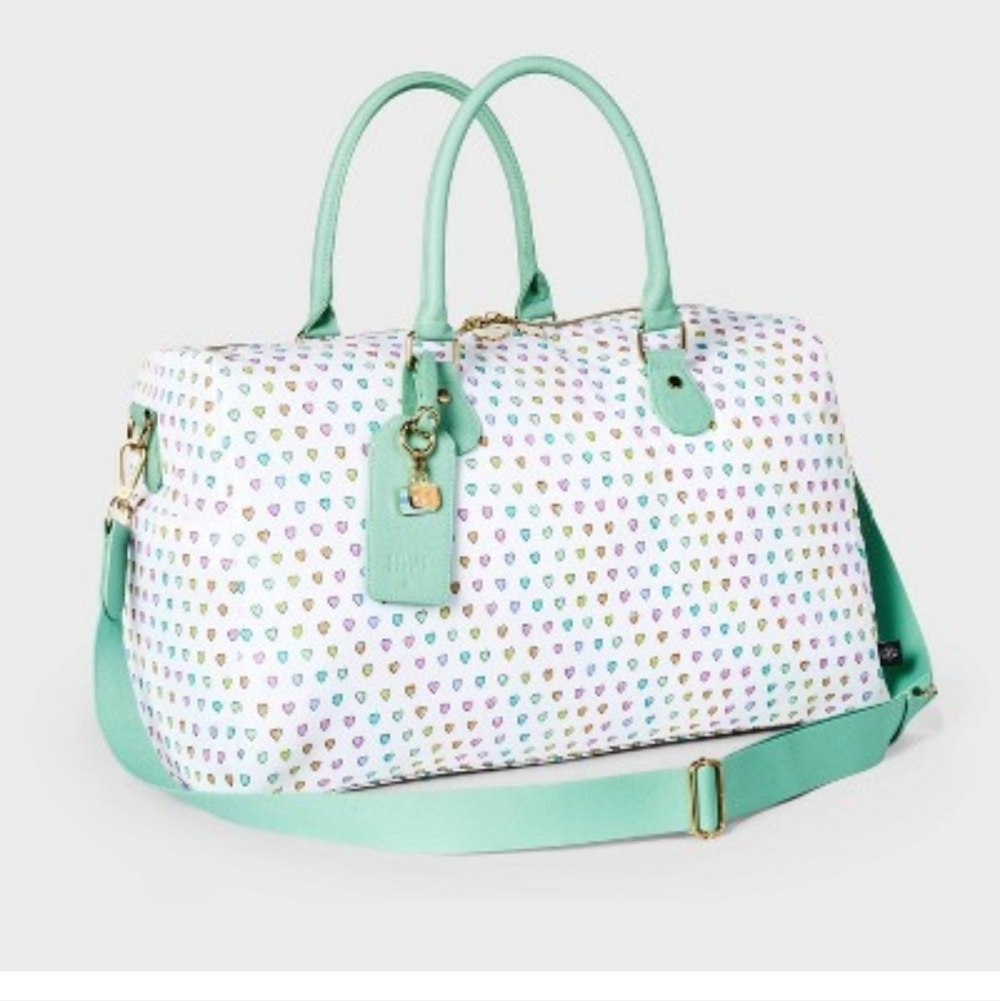 Roller Rabbit x Target Disco Hearts Wave Softside Duffel Bag NWT